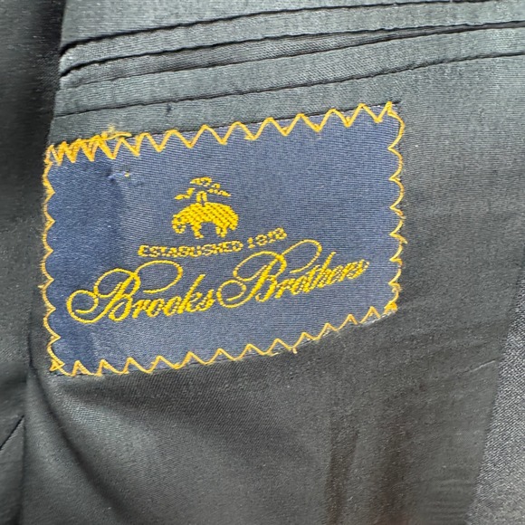 Brooks Brothers Worsted Wool Blazer Sport Coat Men 40R Gray 100% Wool 2 Button - Picture 4 of 14